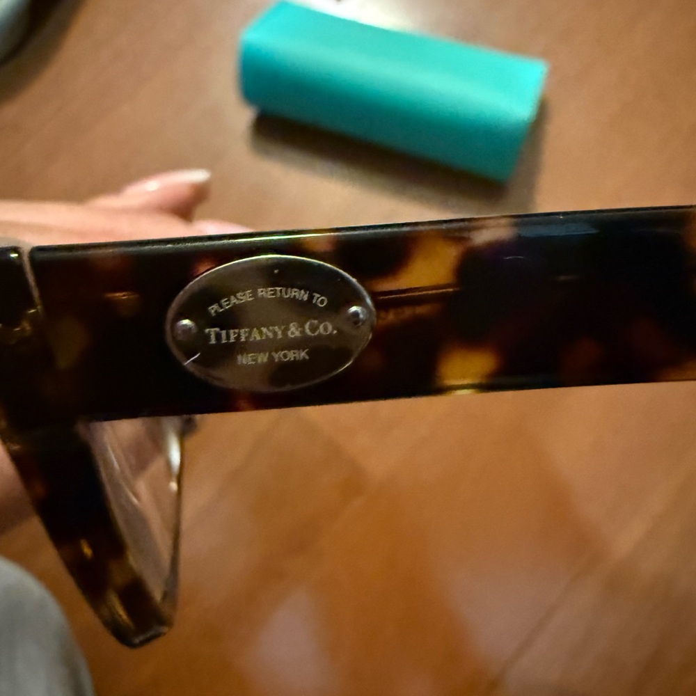 Tiffany & Co. Tortoise Glasses with Blue Case - Picture 5 of 6